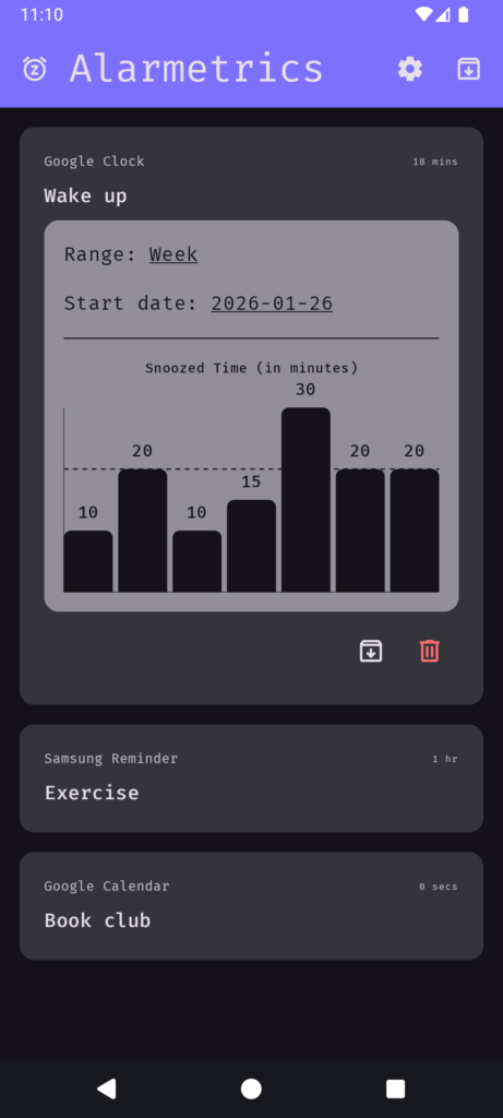 Alarmetrics APK screenshot