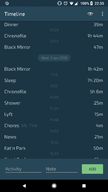 Chronofile APK screenshot