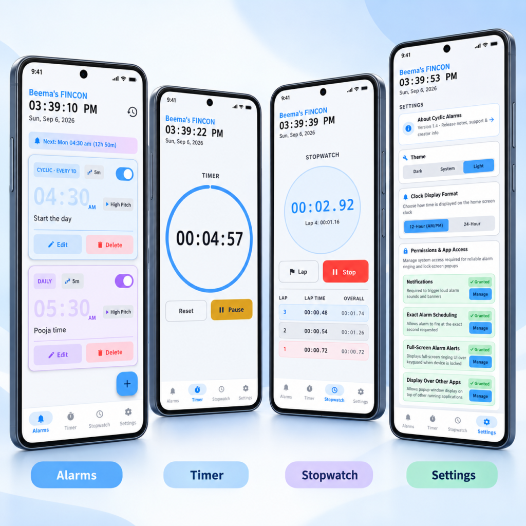 Cyclic Alarms APK screenshot