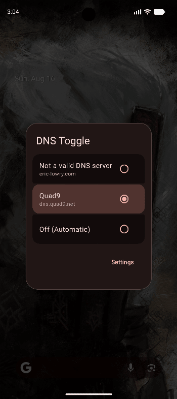 DNS Toggle APK screenshot