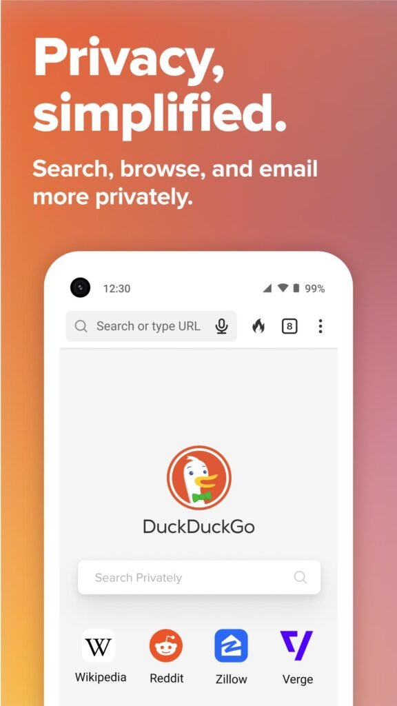 DuckDuckGo Privacy Browser APK screenshot