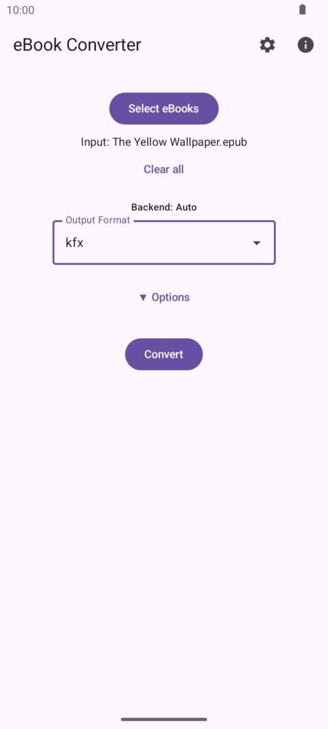 EbookConverter APK screenshot