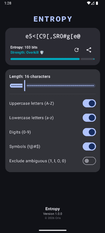 Entropy APK screenshot