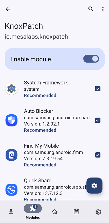 KnoxPatch APK screenshot