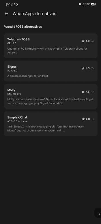 LibreFind - Find FOSS Alternatives APK screenshot