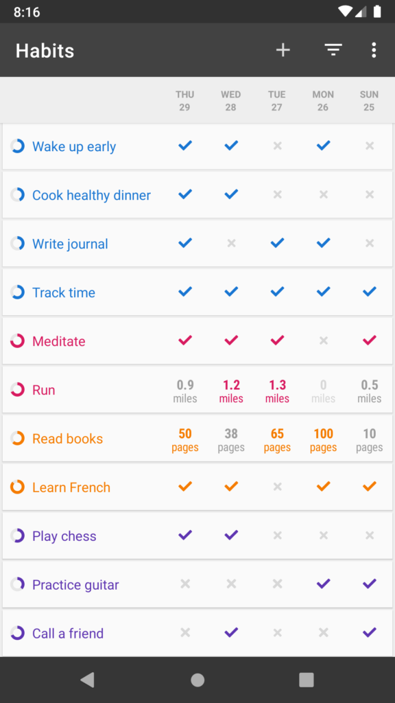 Loop Habit Tracker APK screenshot