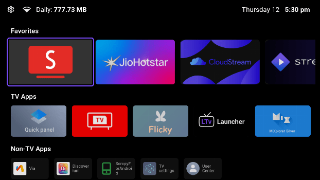 LTvLauncher APK screenshot