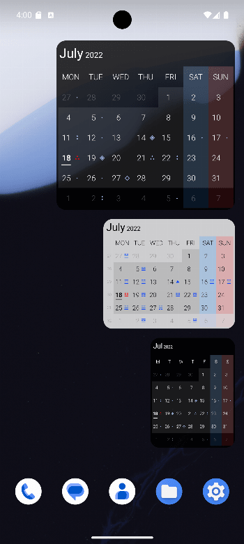 MinCal Widget APK screenshot