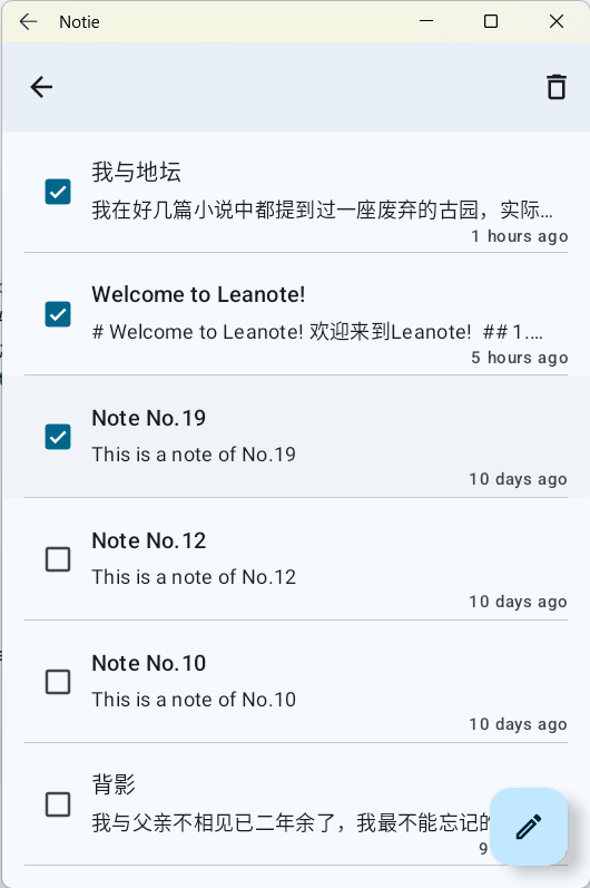Notie APK screenshot