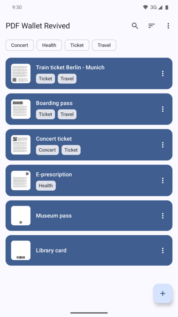 PDF Wallet Revived APK screenshot