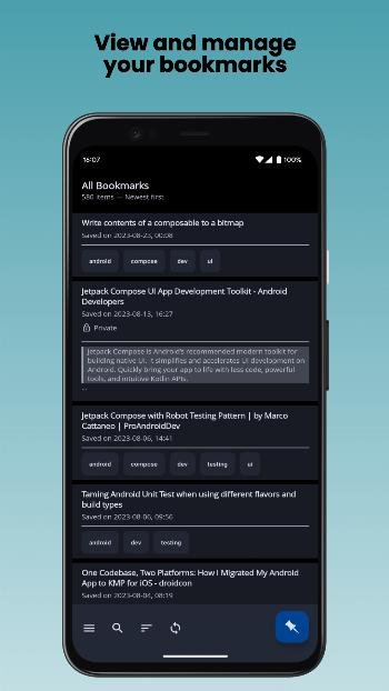 Pinkt for Bookmarking APK screenshot