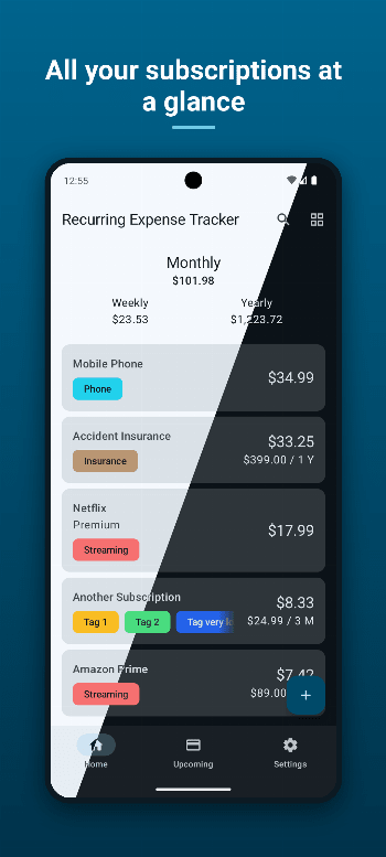 Recurring Expense Tracker APK screenshot
