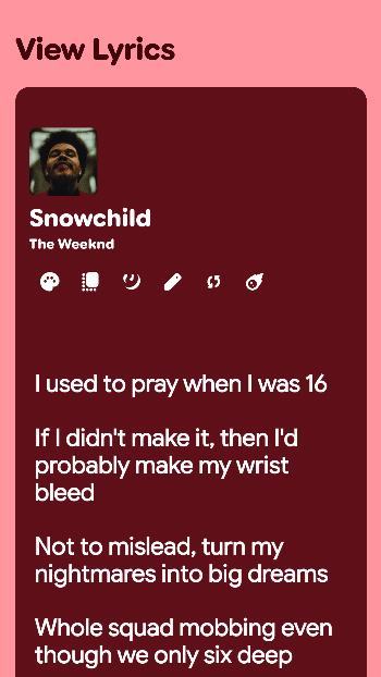 Rush: Lyrics, Karaoke & Cards APK screenshot