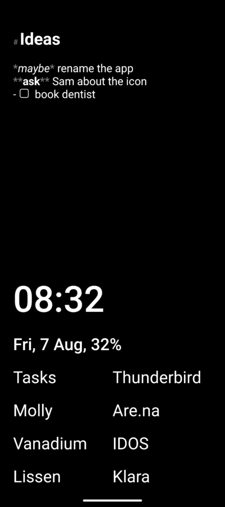 Scratchpad Launcher APK screenshot