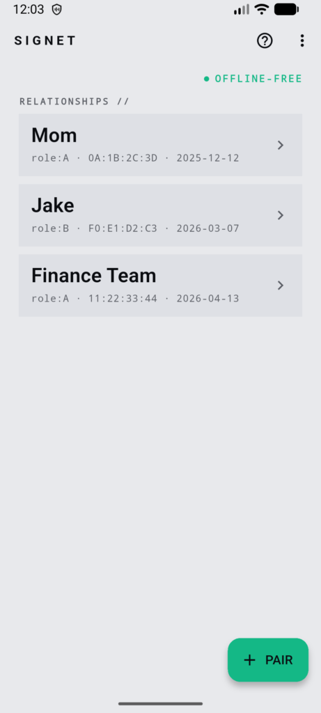 Signet APK screenshot