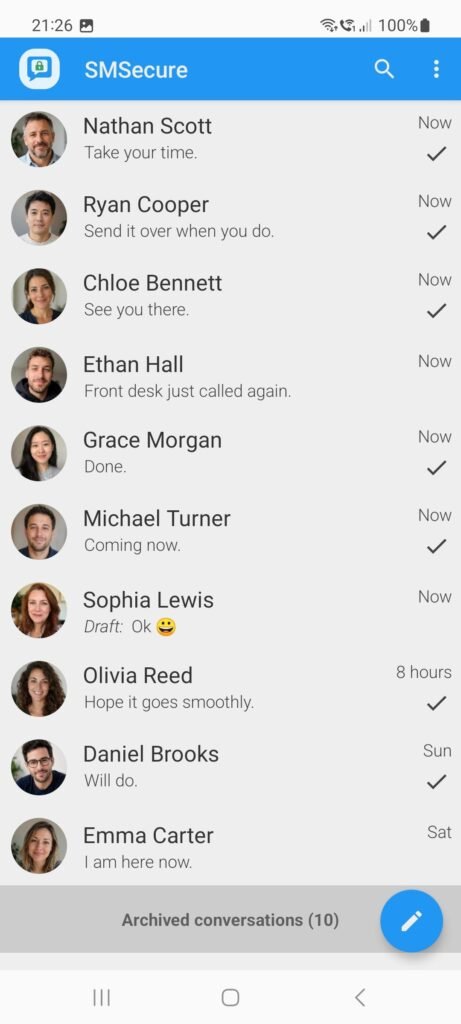 SMSecure APK screenshot