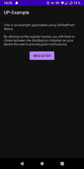 UP-Example APK screenshot