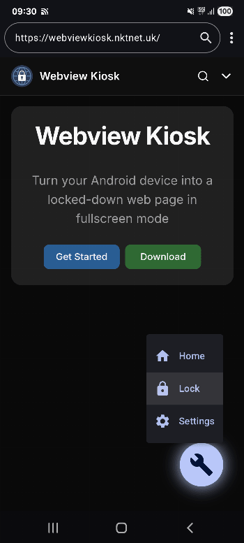 Webview Kiosk APK screenshot