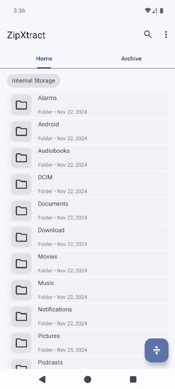 ZipXtract APK screenshot